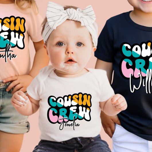 Retro Custom Cousin Crew Add your Name Romper
