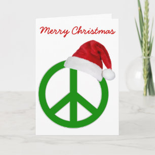 Retro Custom Hippy Peace-Wenskaart voor Kerstmis Feestdagen Kaart