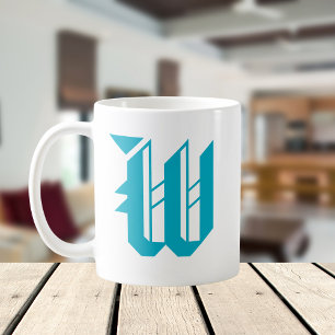 Retro Custom Initiaal Koffiemok