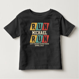Retro Custom Name Marathon Support Kinder Shirts