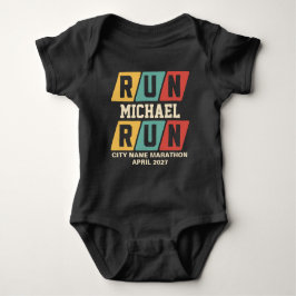 Retro Custom Name Marathon Support Romper