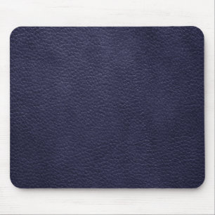 Retro Custom Navy Blue Leather Muismat
