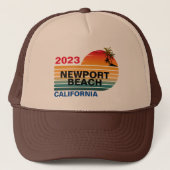 RETRO CUSTOM NEWPORT BEACH CALIFORNIË TRUCKER PET (Voorkant)