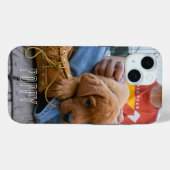 Retro Custom Pet Photo met gepersonaliseerde naam Case-Mate iPhone Case (Achterkant (horizontaal))