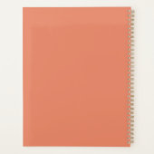 Retro Custom Roze Red Typography Planner (Achterkant)