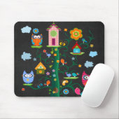 Retro Custom Trendy Colorful Owl Muismat (Met muis)