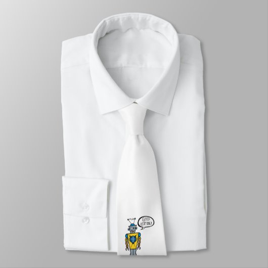 Retro Cute Funny Fun Speelgoed Cartoon die robots Stropdas (Gebonden)