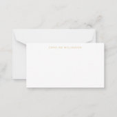 Retro Cute Mod Floral Yellow Custom Name Notitiekaartje (Voorkant)