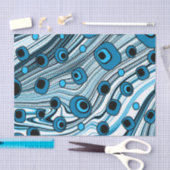 Retro  Cute Pattern met Groovy Style Tissuepapier (Craft)