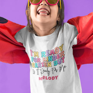 Retro cute terug naar school kleuterschool t-shirt