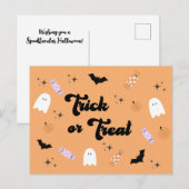 Retro Cute Trick or treat Halloween Briefkaart (Voorkant / Achterkant)