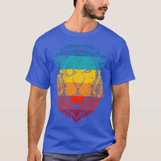 Retro Cyberpunk Leeuw T-shirt