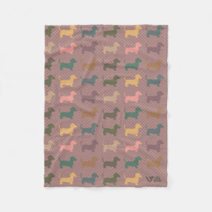 Retro Dachshond fleece deken unieke cadeau