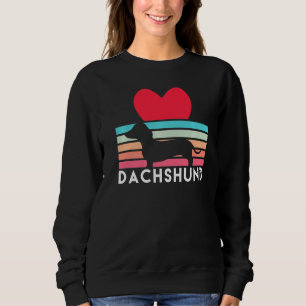 Retro Dachshund Hartliefhebber Hondenras Wiener Sa Trui