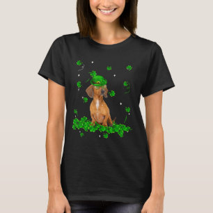 Retro Dachshund St Patrick S Day Clover T-shirt