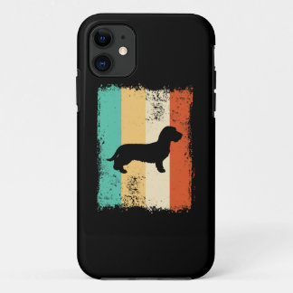 Retro Dachshund Wirehaire iPhone 11 Hoesje
