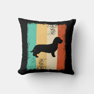  Retro Dachshund Wirehaire Kussen