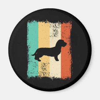 Retro Dachshund Wirehaire Magneet