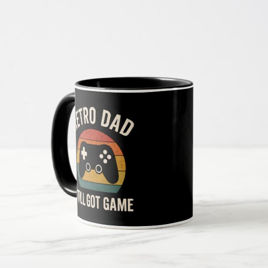 Retro Dad Gaming Design – nog steeds geen game Mok (Voorkant links)