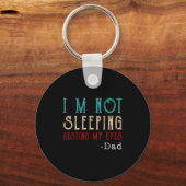 Retro Dad Resting My Eyes Funny Quote Sleutelhanger (Voorkant)