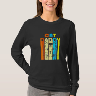 Retro Daddy Cat Vaderdag T-shirt