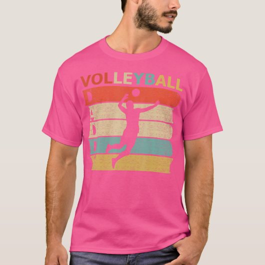 Retro Daddy Volleybal Dadfather's Day G T-shirt (Voorkant)