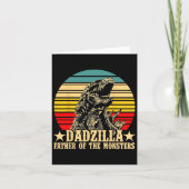 Retro  Dadzilla vader van de Monsters Kaart (Voorkant)