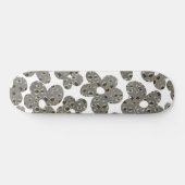 Retro Daisies Animal Print Glam #1 #retro #flower Skateboard (Horizontaal)