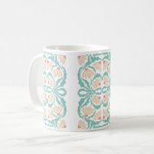 Retro Daisies Birth Flower April Koffiemok (Voorkant links)