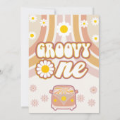 Retro Daisies Combi Groovy One 1e verjaardag Kaart (Achterkant)