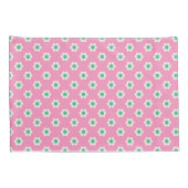 Retro Daisies Pink en Green Reversible Kussensloop (Achterkant-Rechts)