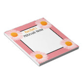 Retro Daisies Pink Girl's Mitzvah Notes Notitieblo Notitieblok (Schuin)