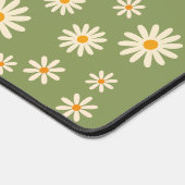 Retro Daisies Stay Groovy Sage Green Script Naam Bureaumat (Hoek)