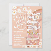 Retro Daisy 10th Birthday Invitation (Devant)