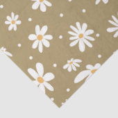 Retro Daisy 70s Groene Floral  ontkoppeling Tissuepapier (Detail)
