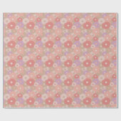 Retro-daisy-bloemen Cadeaupapier (Vlak)