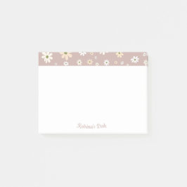 Retro Daisy Bloemen Patroon Gepersonaliseerd Post-it® Notes