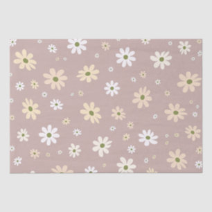 Retro Daisy Bloemenpatroon Boho Decoratief Tissuepapier
