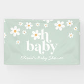 Retro Daisy boho Baby shower Banner (Horizontaal)