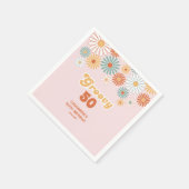Retro Daisy Boho Groovy Floral Birthday Servet (Hoek)