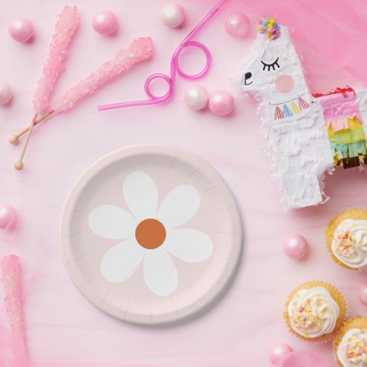 Retro Daisy Boho Paper Bord (Feest)