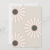 Retro Daisy Boho Terracotta Natural 50th Birthday Kaart (Achterkant)