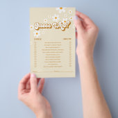Retro Daisy bruiloft spel Flyer (Hand)