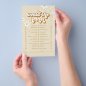 Retro Daisy bruiloftsfeest Game Flyer (Hand)