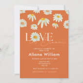 Retro Daisy Burnt Orange Bridal Shower Invitation (Devant)