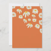 Retro Daisy Burnt Orange Bridal Shower Invitation (Dos)