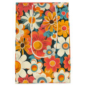 Retro Daisy Floral Gift Bag Medium Cadeauzakje (Achterkant)