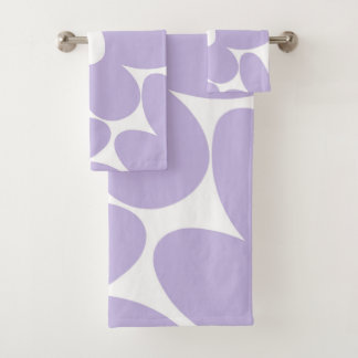 Retro Daisy Flowers in Lavender #1 #floral #art Bad Handdoek