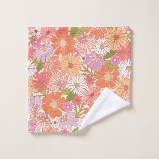 Retro Daisy Garden (Gant de toilette)