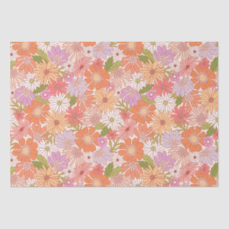 Retro Daisy Garden Tissuepapier
